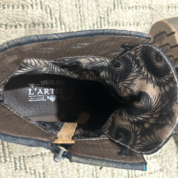 NWOBox Spring Step L’Artiste Black and Brown Boots size 9.5 - Picture 8 of 10